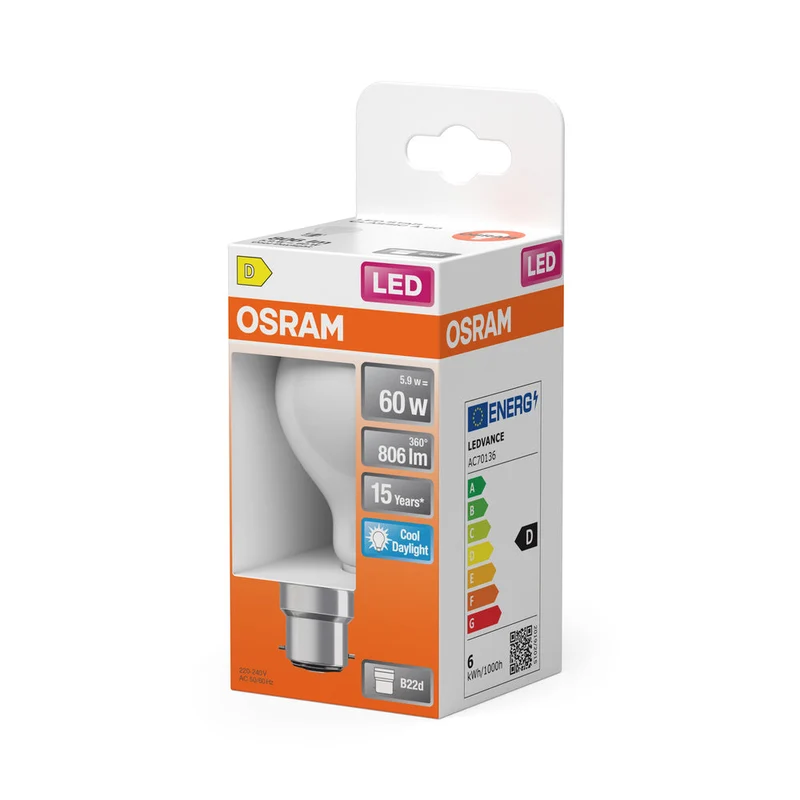 Retrofit LED CLASSIC A 5.9W 865 Opalino B22d