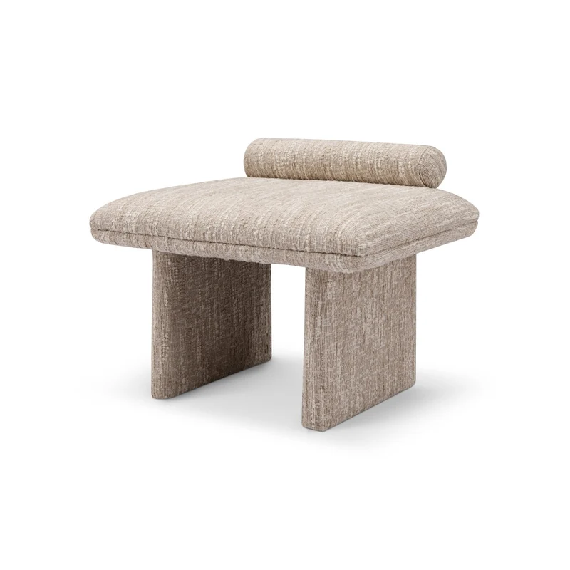 Casa Padrino Luxus Sitzbank 66.5 x 51.5 x H. 54 cm - Sitzbank mit Stoffbezug - Moderne Flur Möbel - Luxus Qualität