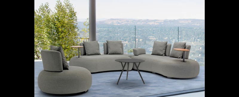 Casa Padrino Luxus Garten Lounge Set Anthrazit 3-teilig 210 x 90 x H. 78 cm - Wetterfest und hochwertig verarbeitet - Moderne Garten Möbel - Luxus Qualität