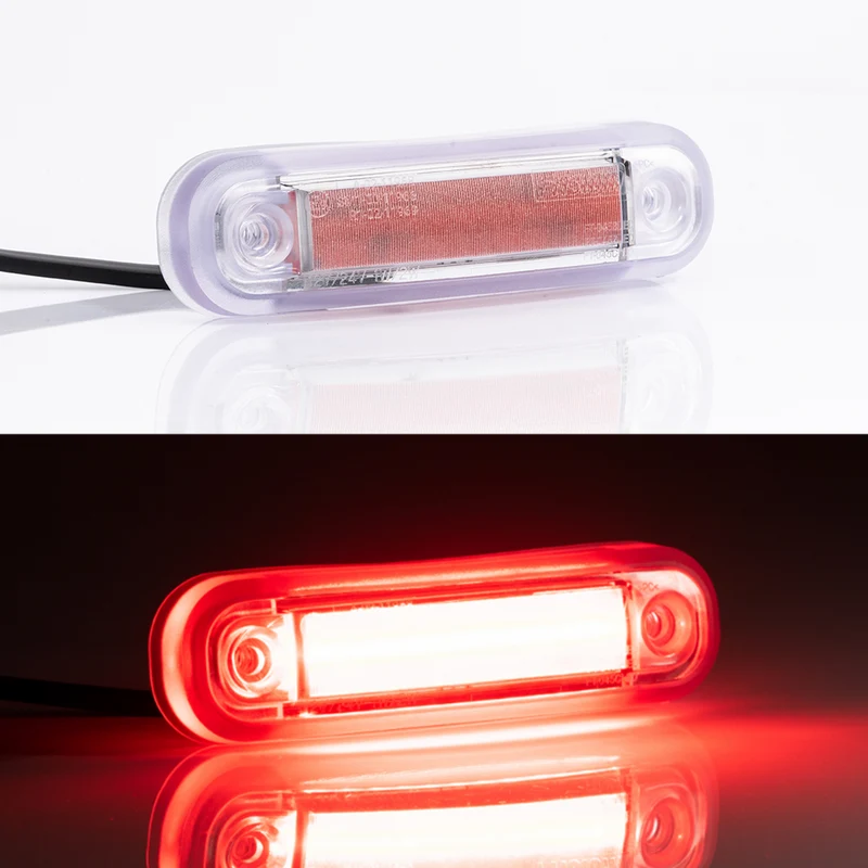 Indicatore luminoso LED effetto neon con guarnizione trasparente / rosso