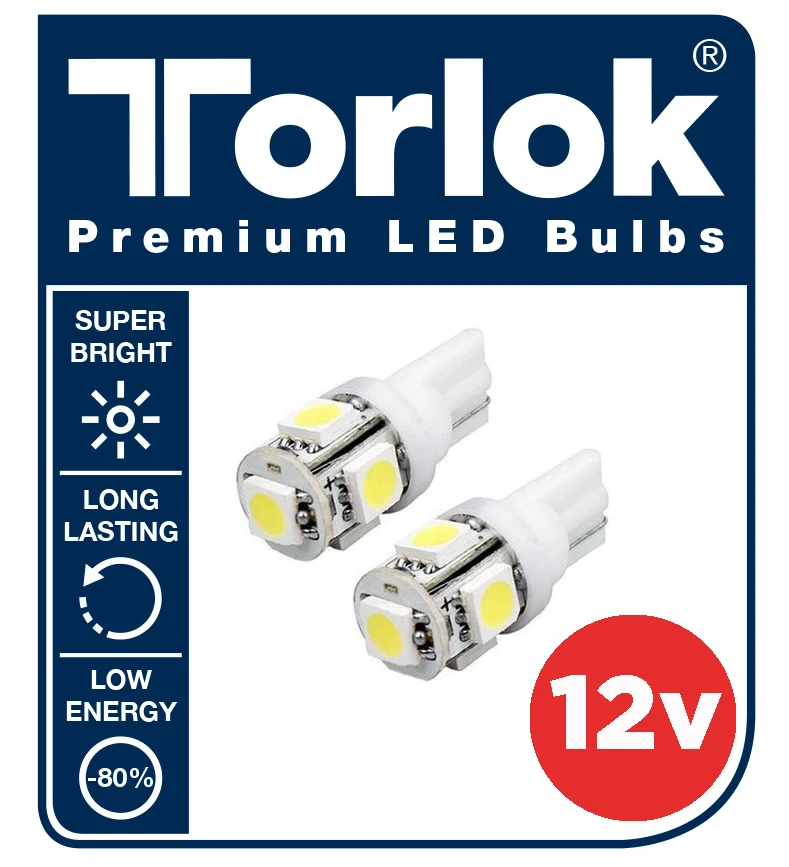 Lampadine per luci di parcheggio a LED T12 da 10 V / Confezione da 2