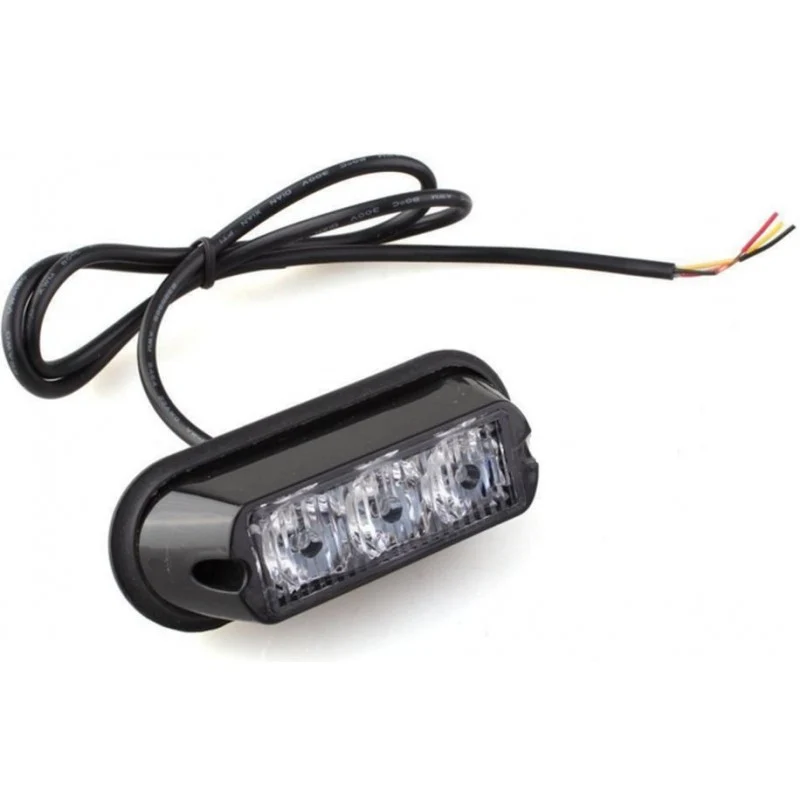 Luce stroboscopica ambra a 3 LED
