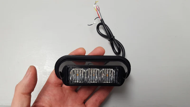 Luce stroboscopica ambra a 3 LED