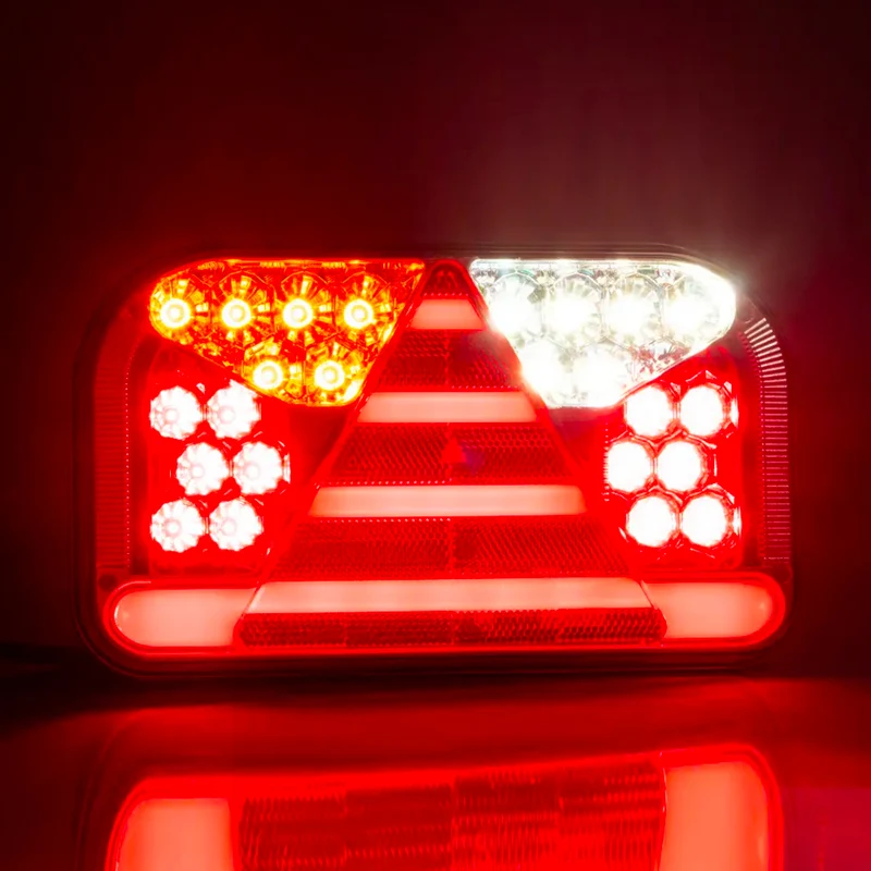 Fanale a LED per rimorchio con stop, coda, indicatore, fendinebbia, retromarcia e riflettore