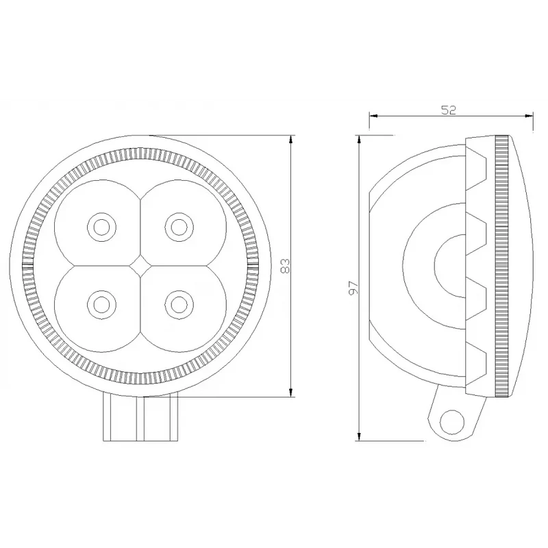 Piccola luce da lavoro a LED rotonda / 700 lumen
