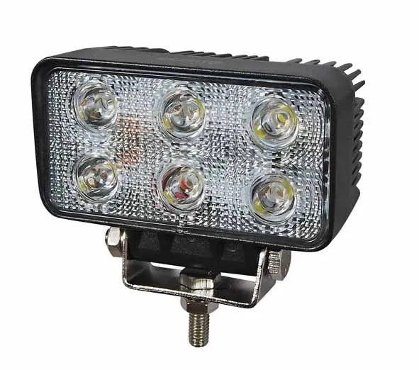 Faro da lavoro a LED rettangolare da 18 W con fascio luminoso ampio da 1100 lumen