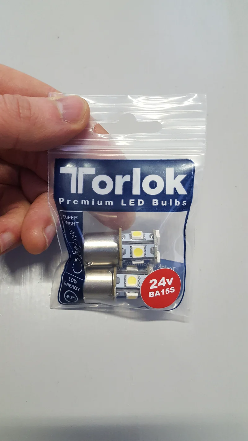 Torlok 24v Premium LED Singolo Contatto Lampadine Fanalino Posteriore Sostituisce 149/248, Lampeggiatore/Indicatore