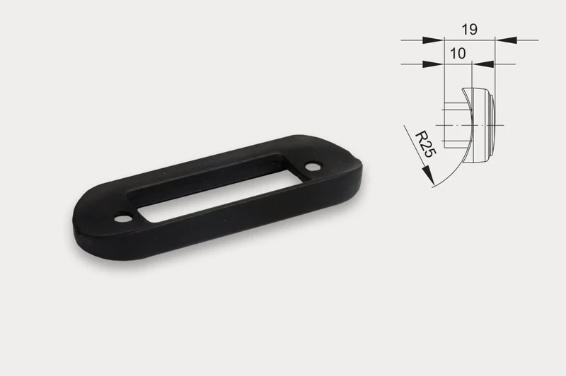 Guarnizione arrotondata per barre tubolari / Confezione da 10 / Da utilizzare con lampade a LED da incasso