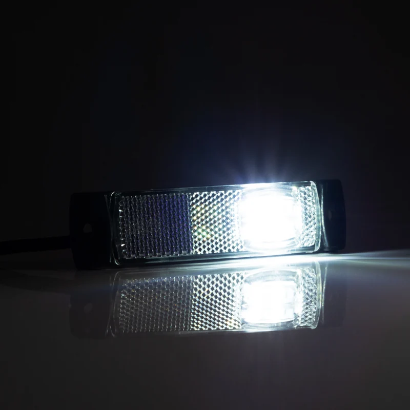 Indicatore luminoso a LED con riflettore: bianco, rosso o ambra