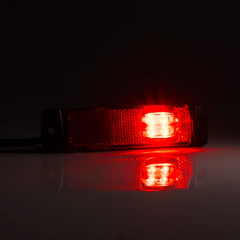 Indicatore luminoso a LED con riflettore: bianco, rosso o ambra