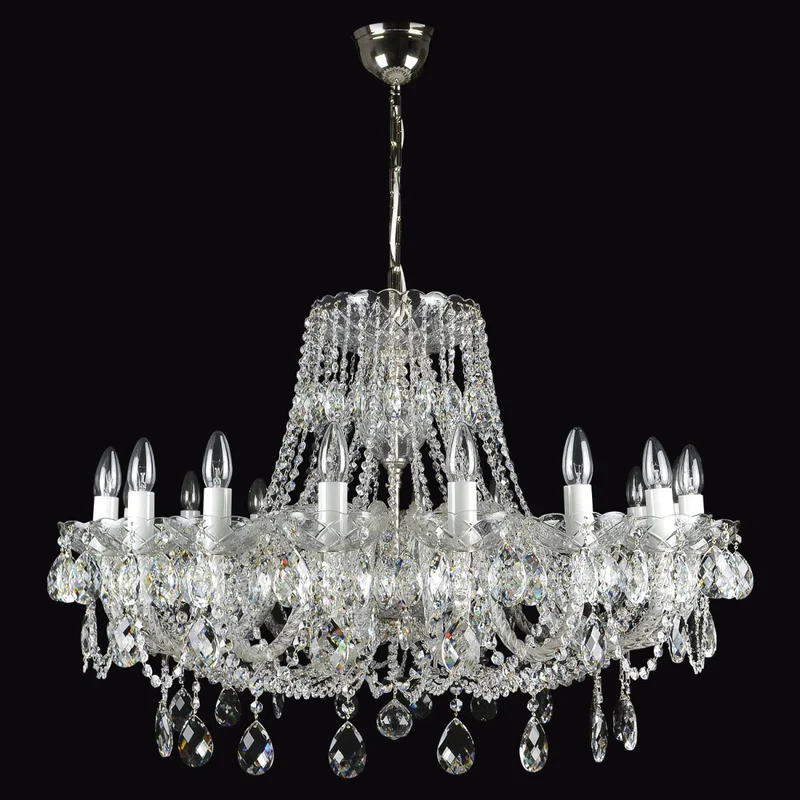 Casa Padrino Luxus Barock Kristall Kronleuchter Gold Ø 90 x H. 60 cm - Prunkvolle Messing Kronleuchter mit böhmischem Kristallglas - Barock Möbel - Edel & Prunkvoll