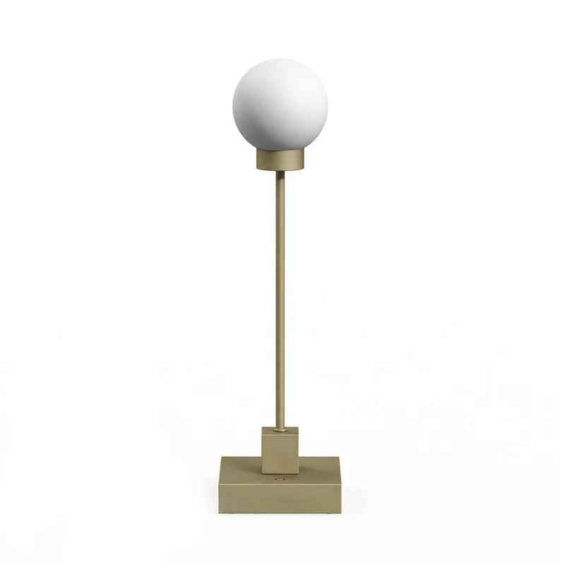 Snowball - Lampe à poser sans fil LED en acier, style minimaliste