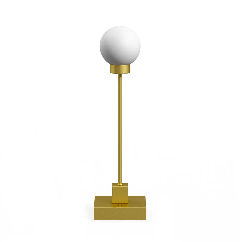 Snowball - Lampe à poser sans fil LED en acier, style minimaliste