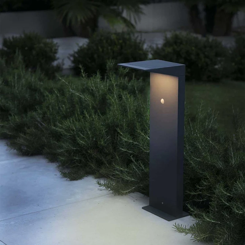 Soleil - Borne LED en aluminium, style contemporain