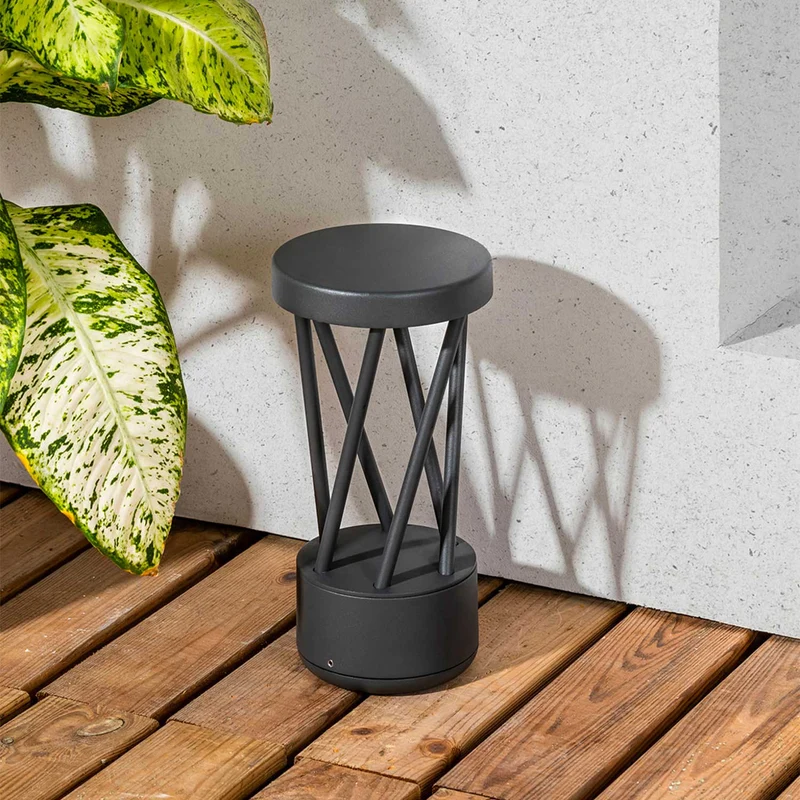 Twist - Potelet LED en aluminium, style contemporain