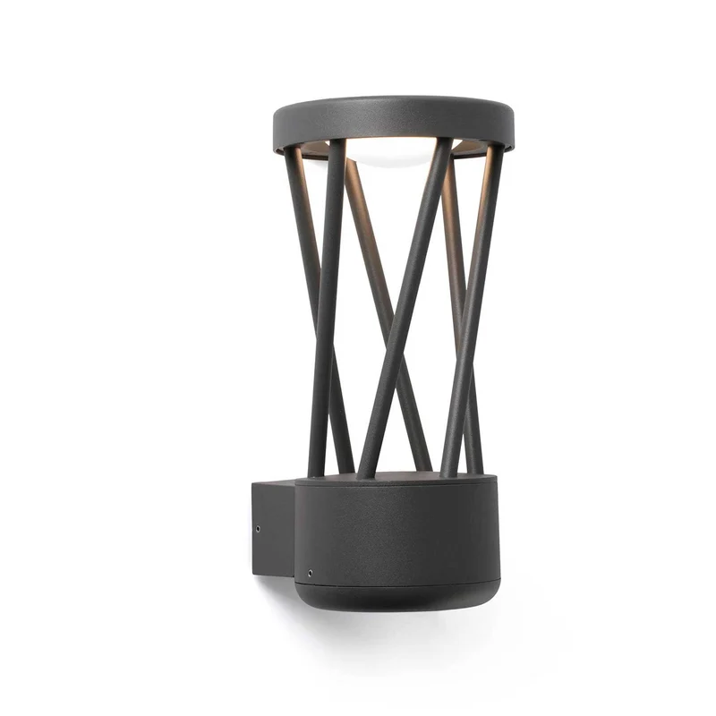 Twist - Applique murale LED d’extérieur en acier, style contemporain