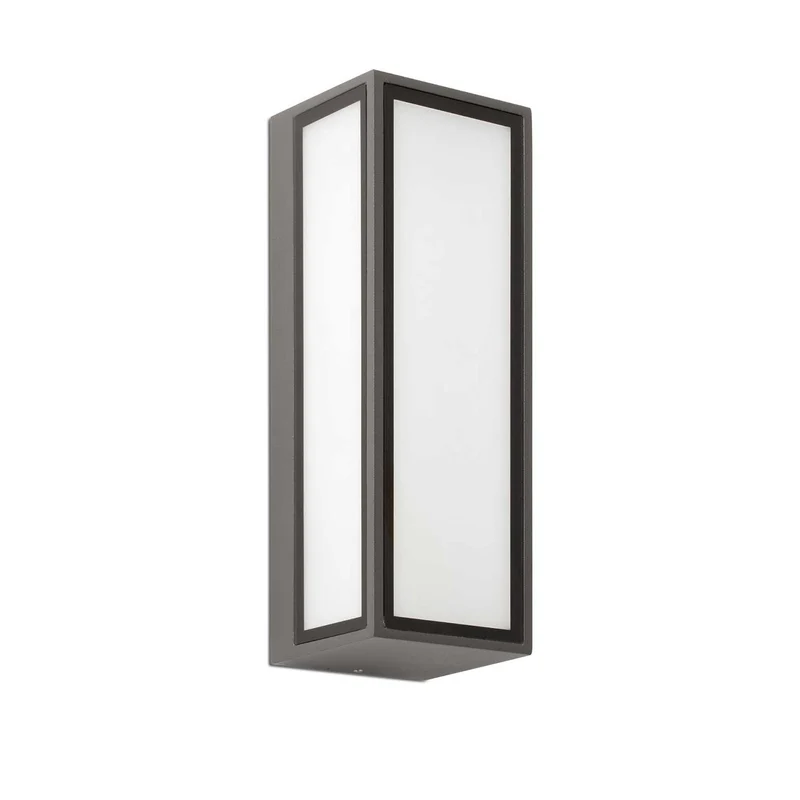 Pivot - Applique murale LED d’extérieur en acier et verre, style contemporain
