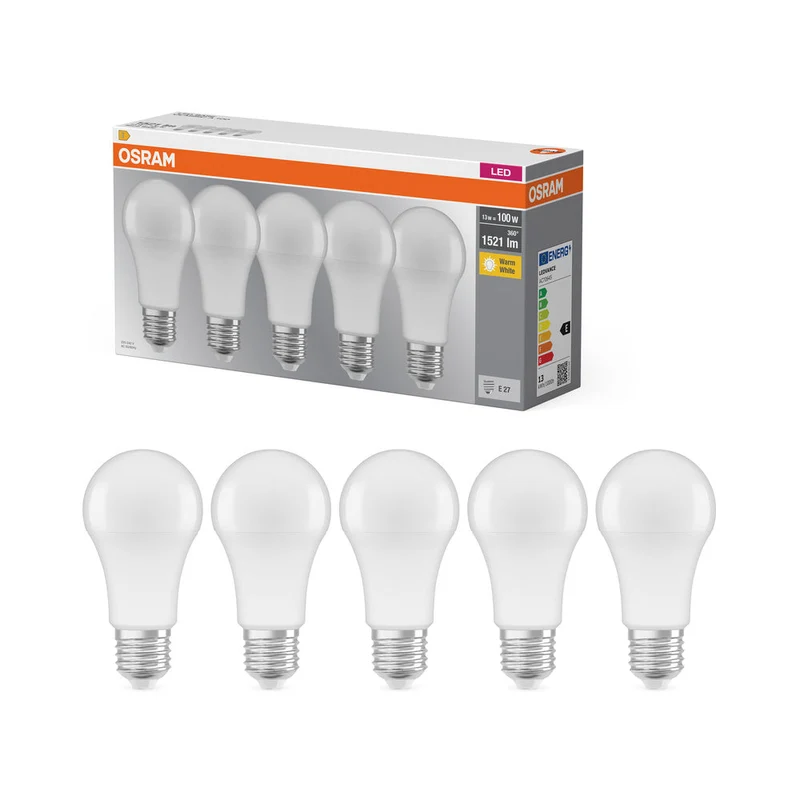 BASE LED CLASSICA A 13W 827 Satinata E27