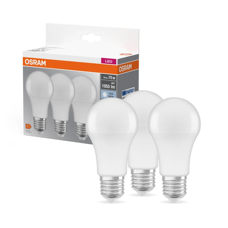 BASE LED CLASSICA A 10W 840 Satinata E27