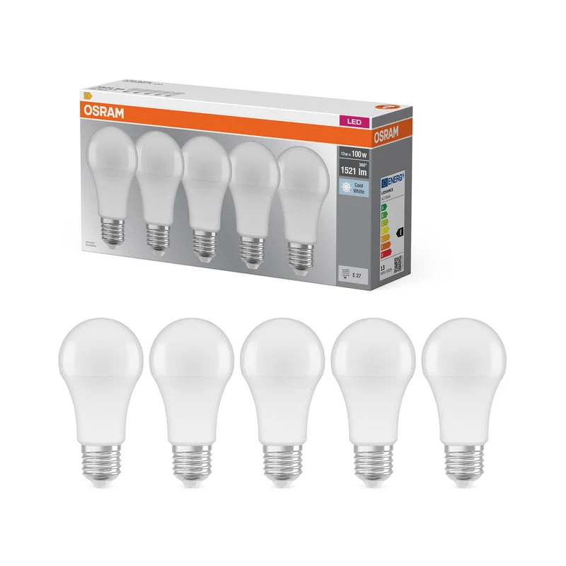 BASE LED CLASSICA A 13W 840 Satinata E27