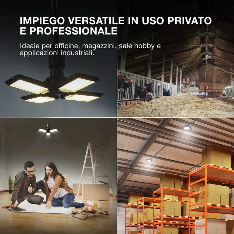OSRAM Highbay Ufo lampada da soffitto 80W 865 IP65 nero