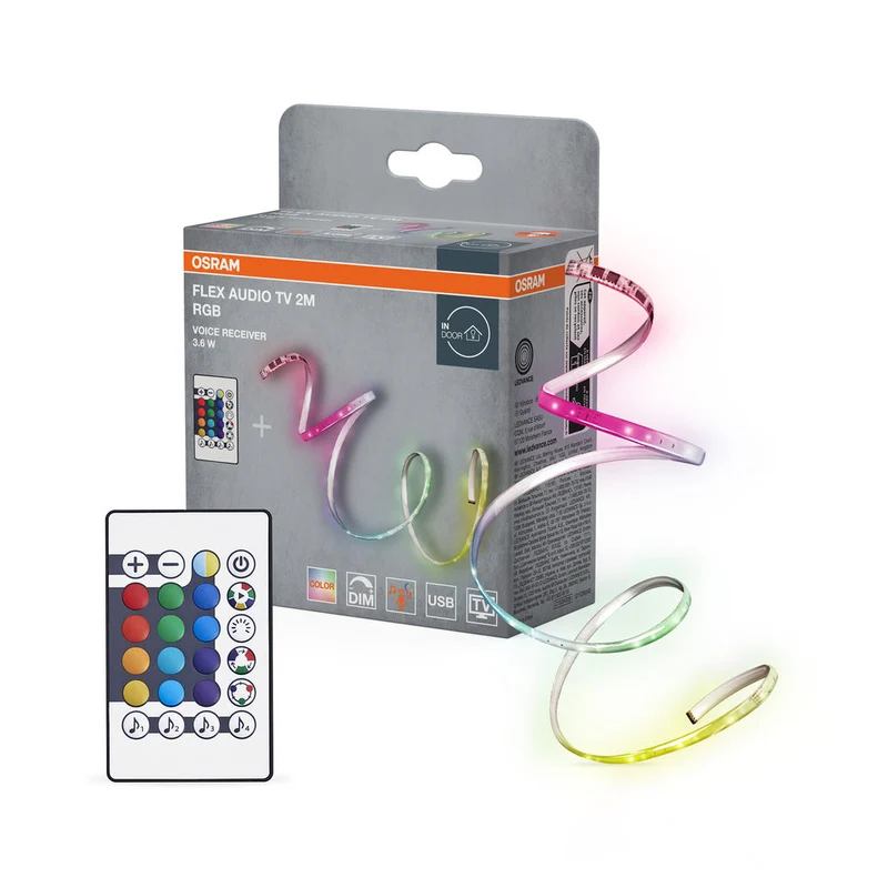 OSRAM FLEX AUDIO TV 2M striscia LED VR, bianco, 3,5W, 55lm