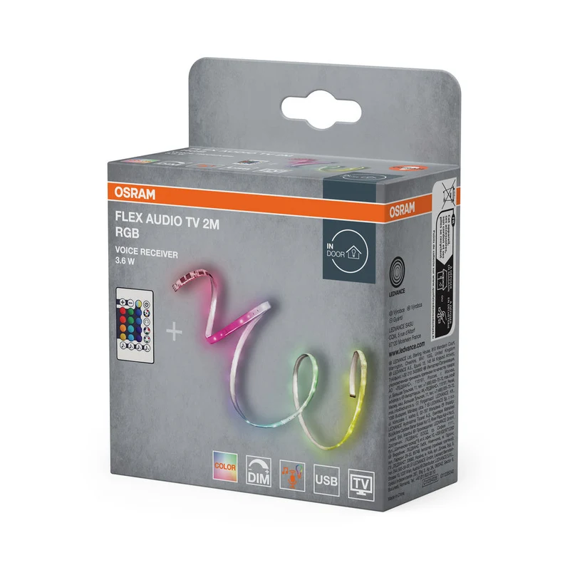 OSRAM FLEX AUDIO TV 2M striscia LED VR, bianco, 3,5W, 55lm