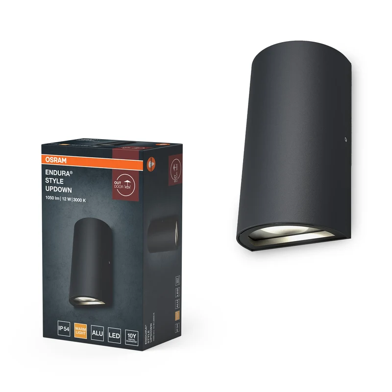 OSRAM LED lampada da parete e soffitto, lampada per applicazioni esterne, bianco caldo, 55,0 mm x 90,0 mm x 160,0 mm, ENDURA STYLE UPDOWN