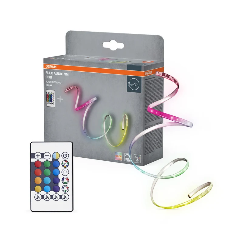 OSRAM FLEX AUDIO 3M striscia LED VR RC, bianco, 10W, 120lm