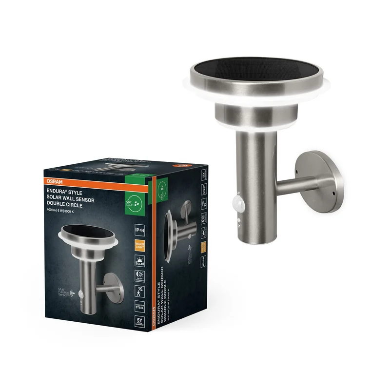 OSRAM ENDURA® Style Doppelkreis Solare LED Applique con Sensore 6W / 3000K Bianco Caldo