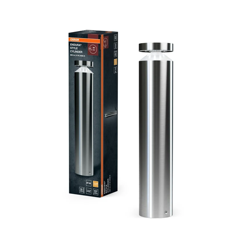 OSRAM LED pilone da giardino, lampada per applicazioni esterne, bianco caldo, 102,0 mm x 500,0 mm, ENDURA STYLE CYLINDER