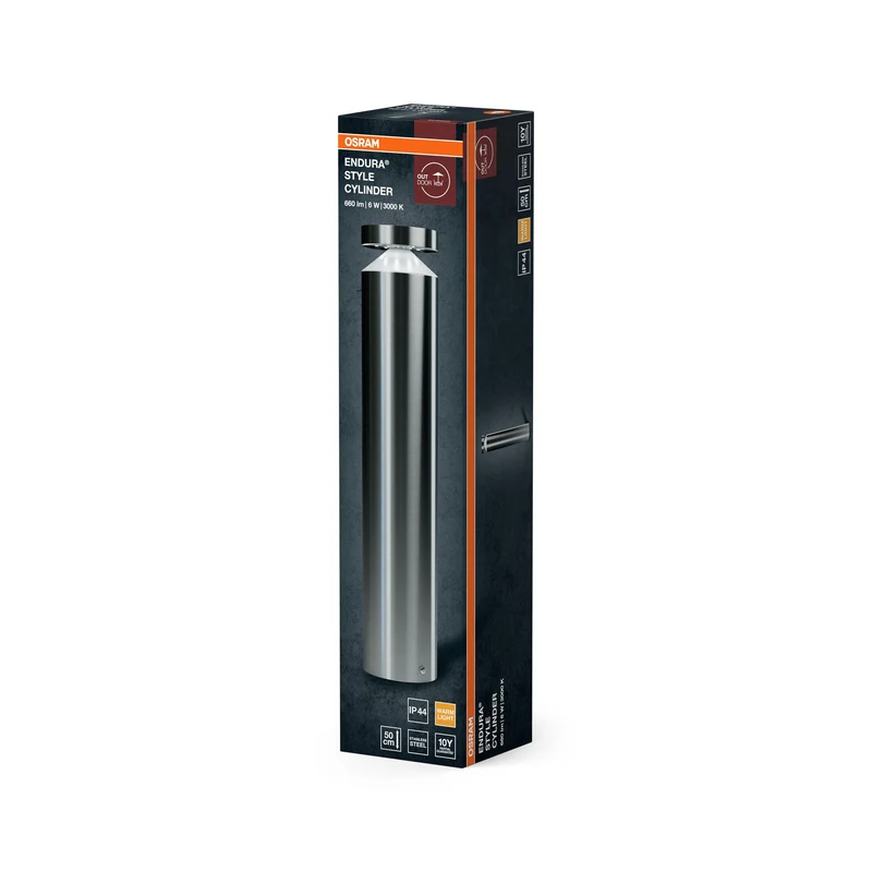 OSRAM LED pilone da giardino, lampada per applicazioni esterne, bianco caldo, 102,0 mm x 500,0 mm, ENDURA STYLE CYLINDER