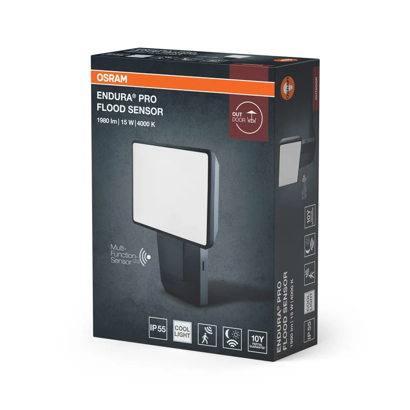 OSRAM LED Faretto, lampada per applicazioni esterne, bianco freddo, 151,0 mm x 56,0 mm x 205,0 mm, ENDURA PRO FLOOD