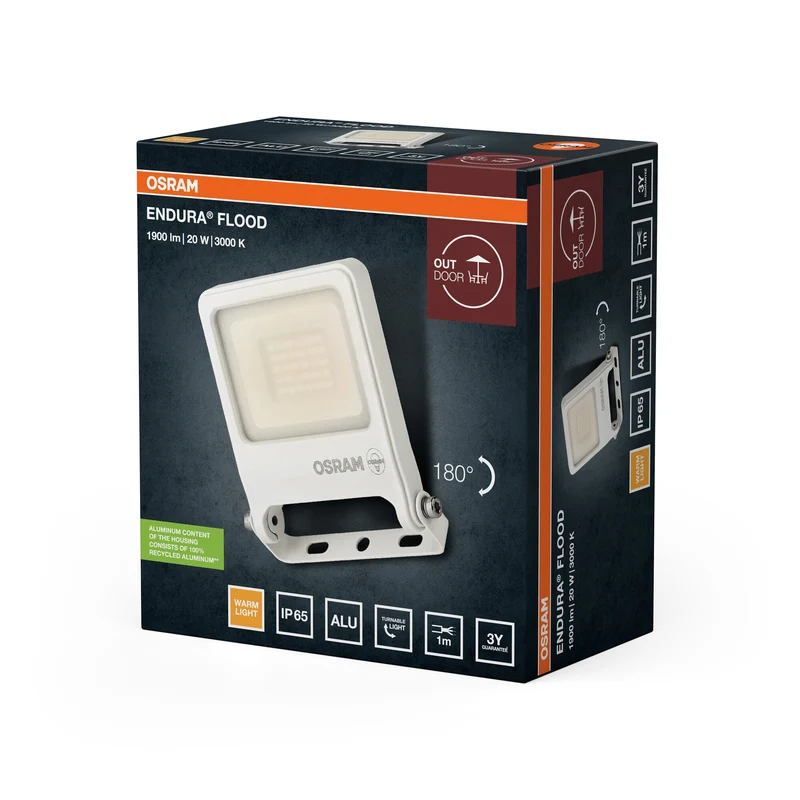 OSRAM ENDURA® FLOOD Bianco Caldo 20 W 3000 K WT