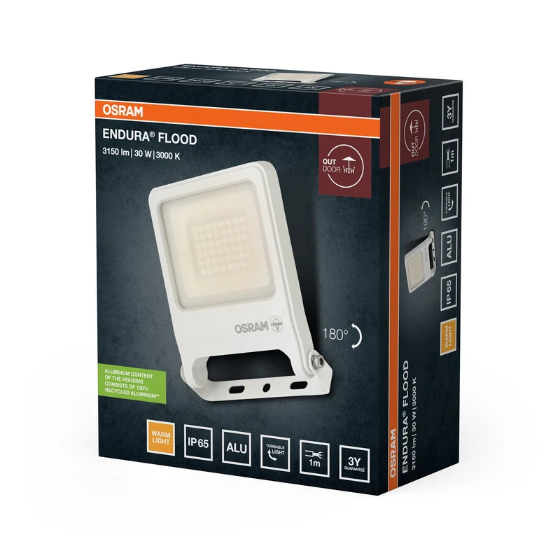 OSRAM ENDURA® FLOOD Bianco Caldo 30 W 3000 K WT