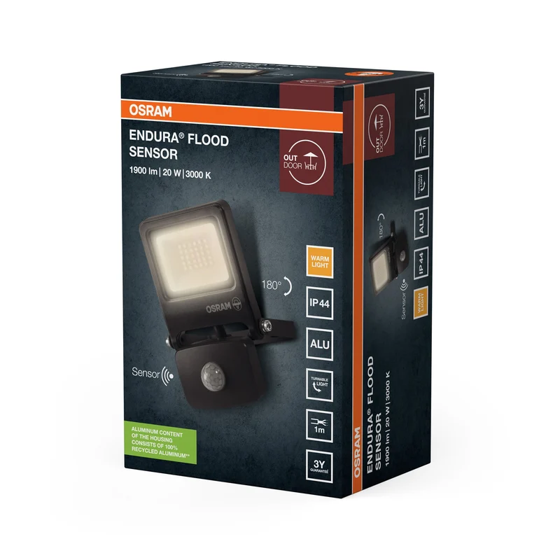 OSRAM ENDURA® FLOOD Sensore Bianco Caldo 20 W 3000 K DG