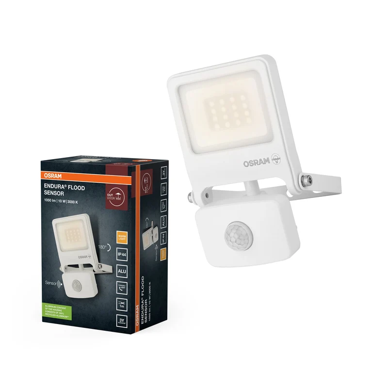 OSRAM ENDURA® Faretto LED con sensore 10W / 3000K Bianco caldo