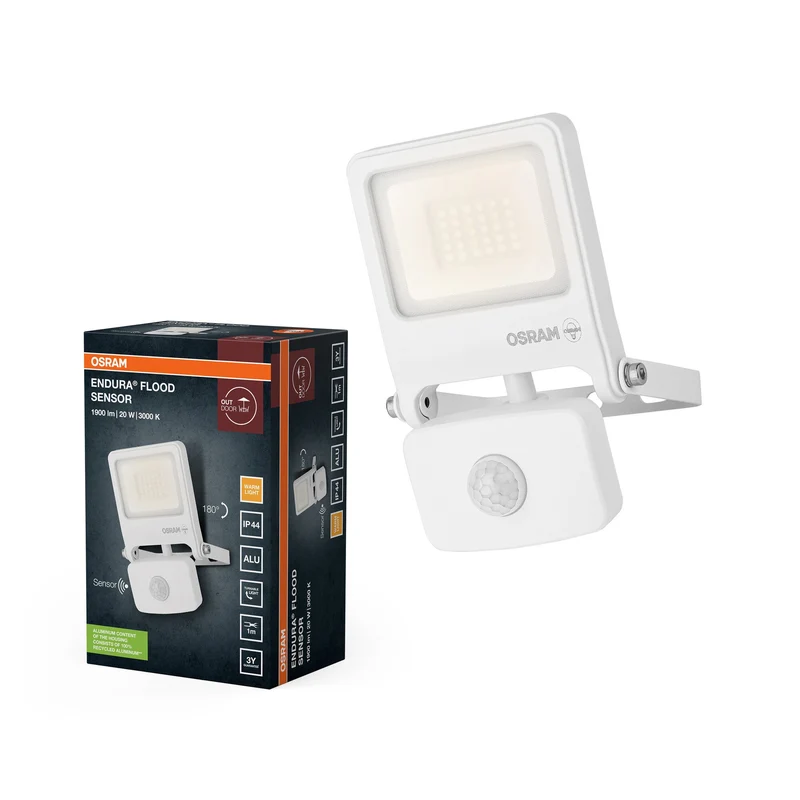 OSRAM ENDURA® Faretto LED con sensore 20W / 4000K Bianco freddo
