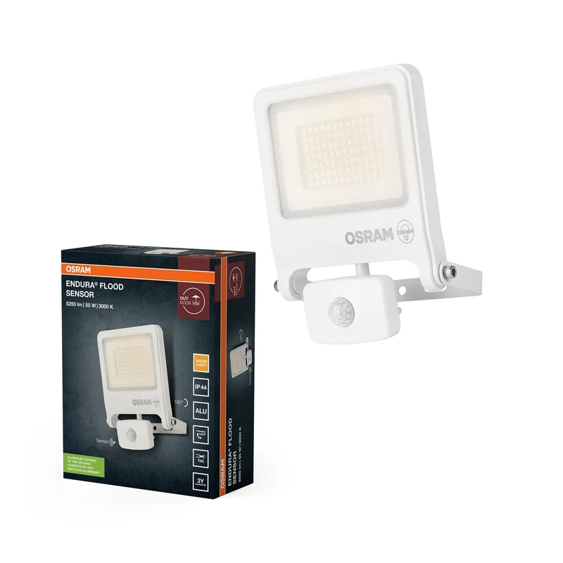 OSRAM ENDURA® FLOOD Sensore Bianco Caldo 50 W 3000 K WT