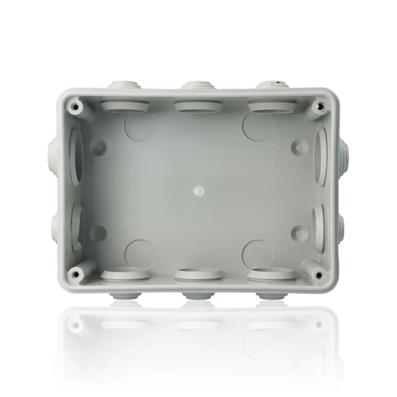 SOLERA 616 - Scatola di derivazione con coperchio a vite - IP55 - dim. int. 153x110x55 - pareti con passacavi - Grigio (alternativa Gewiss GW44006)