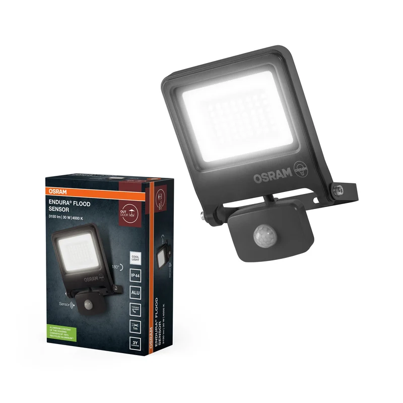 OSRAM ENDURA® Faretto LED con sensore 30W / 4000K Bianco freddo