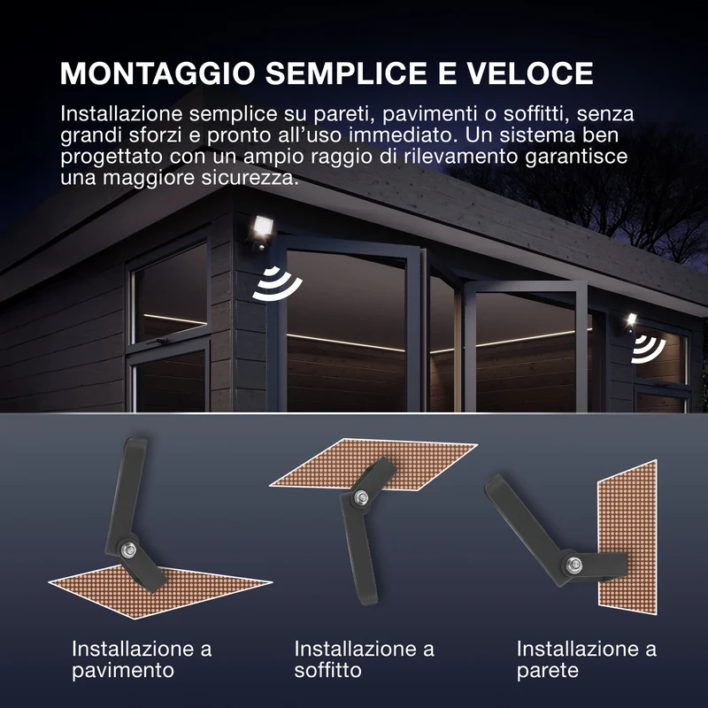 OSRAM ENDURA® Faretto LED con sensore 30W / 4000K Bianco freddo