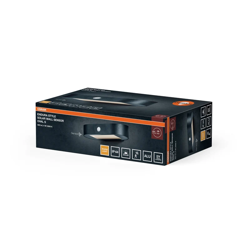 OSRAM ENDURA Style Piccola lampada solare da parete, sensore, 3000K