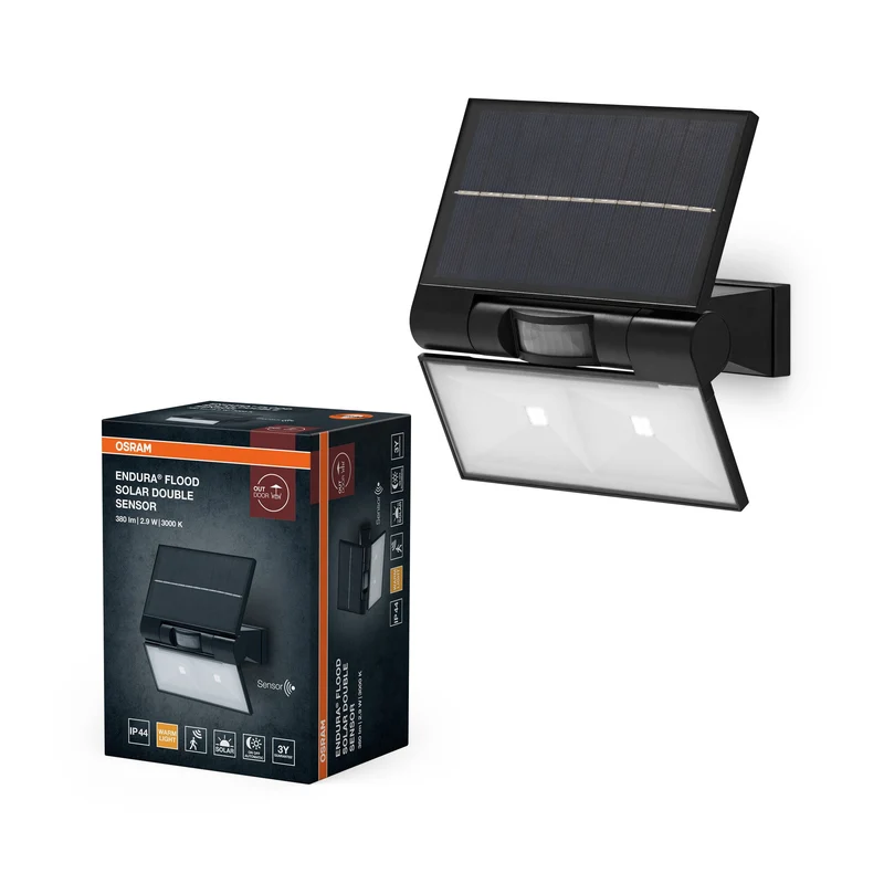 OSRAM ENDURA STYLE SOLAR FARETTO DOPPIO con sensore 2,90W / 3000K Bianco caldo