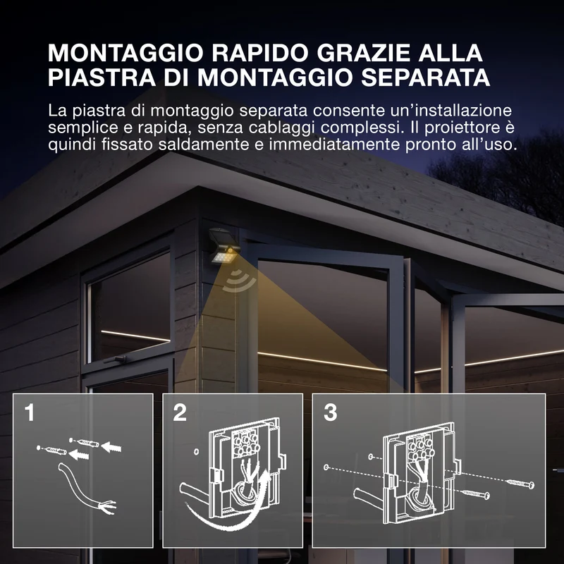 OSRAM ENDURA STYLE SOLAR FARETTO DOPPIO con sensore 2,90W / 3000K Bianco caldo