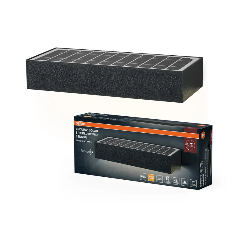 OSRAM ENDURA STYLE BRICKLUME Lampada da parete solare, 6W, 850lm