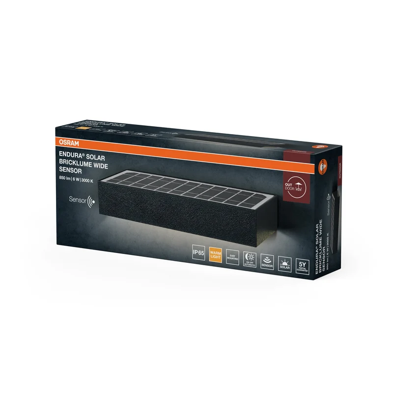 OSRAM ENDURA STYLE BRICKLUME Lampada da parete solare, 6W, 850lm