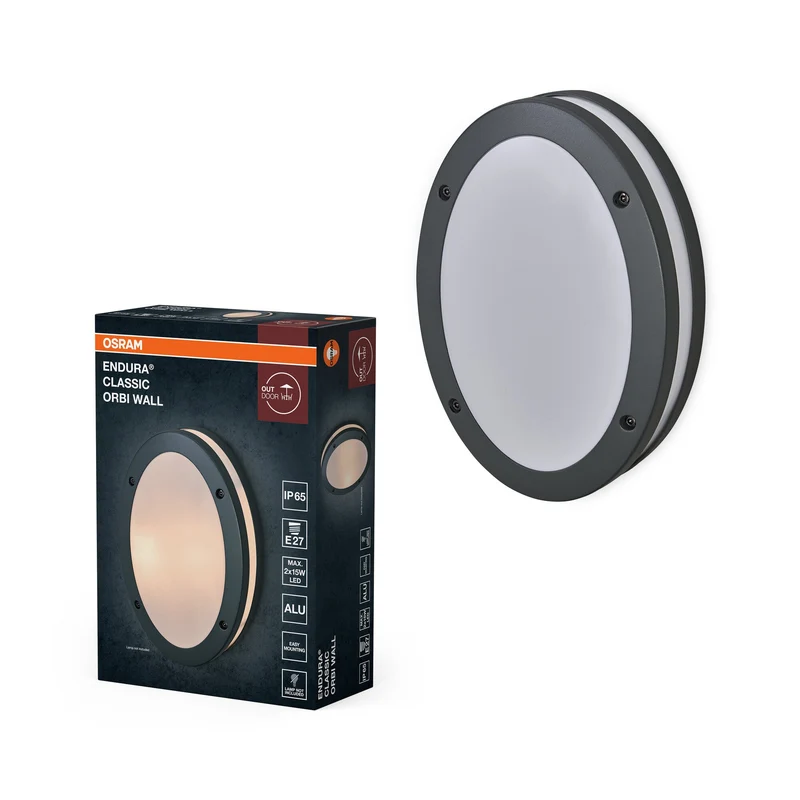 OSRAM ENDURA CLASSIC ORBI W lampada da parete esterna, grigio scuro