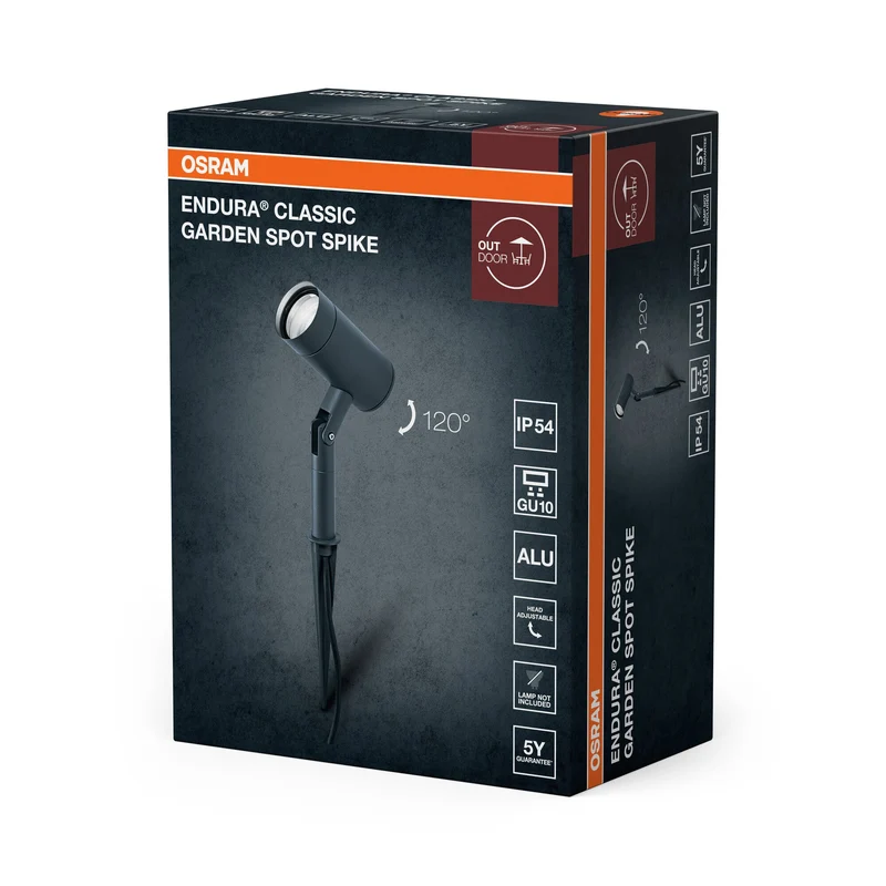 OSRAM ENDURA Garden lampada da giardino a paletto, nero, GU10