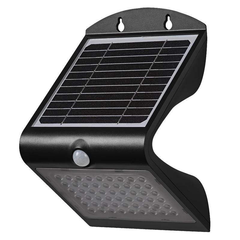 OSRAM ENDURA Faro a LED con sensore solare, nero, 4W, 500lm